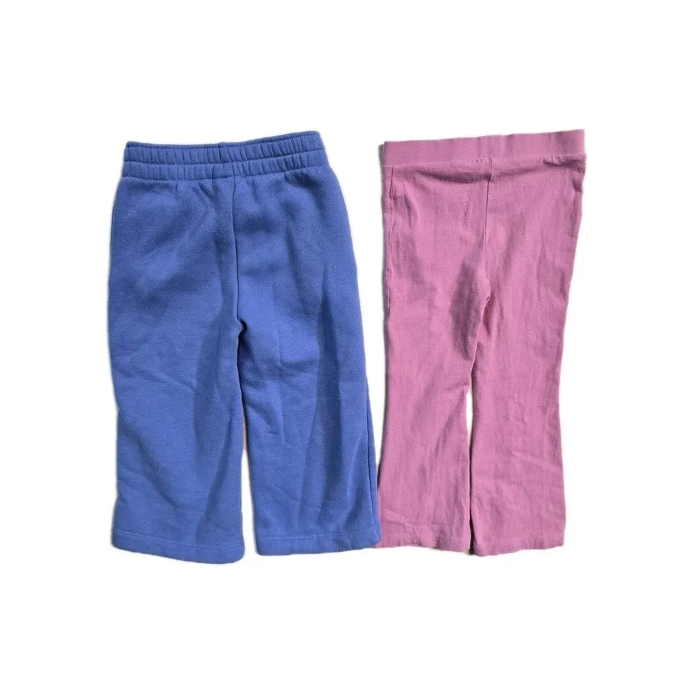 Nike Girls‎ Sweat Pants Straight Blue Pink 3 T Lot Of 2
